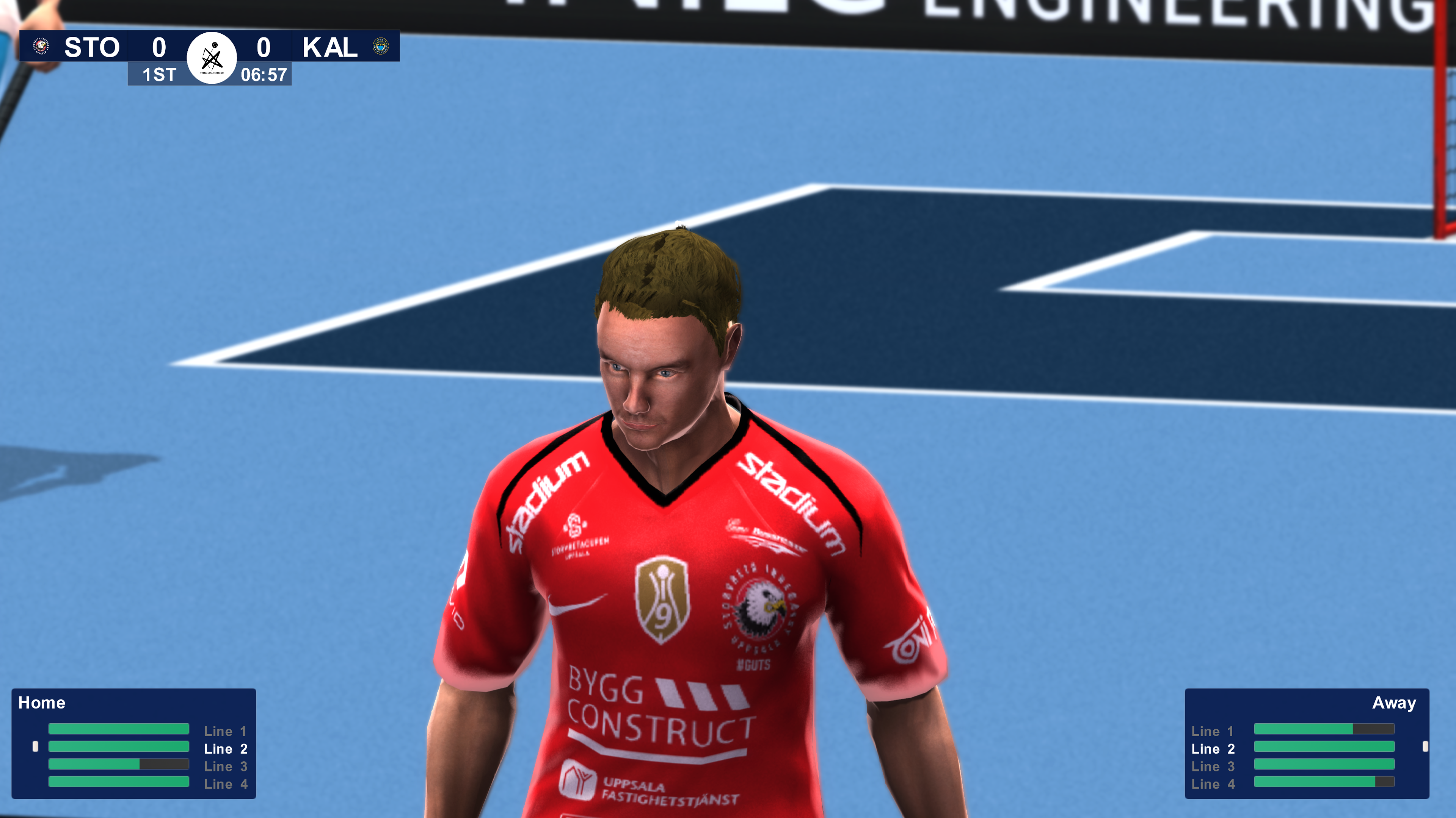 Floorball League 2010 player wearing a Storvreta IBK kit during a match